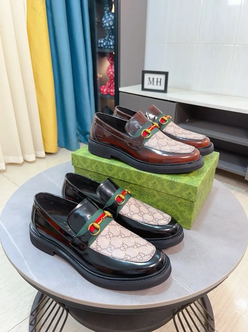 Men's men's shoes💰560🌹🌹Niuli [GUCCI] Formal men's leather shoes [strong][strong][strong] New model coming ~ original quality ☺The upper is imported from Italy with open edges, the leather is soft and delicate, and the wear-resistant and non-slip combination outsole is dignified and domineering, and the luxury charm is unobstructed! The natural and free nouveau riche leads the trend. Code number: 38-44